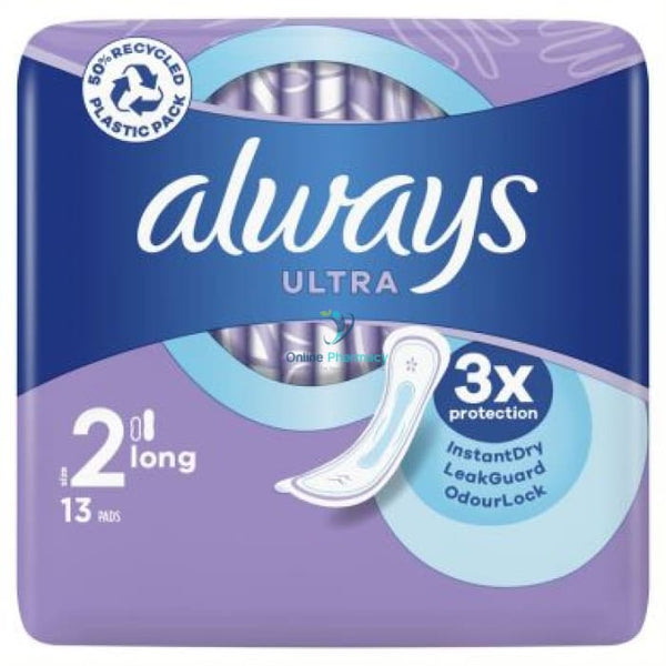 Always Ultra Day Long (Without Wings) - 13 Pack Towels & Liners