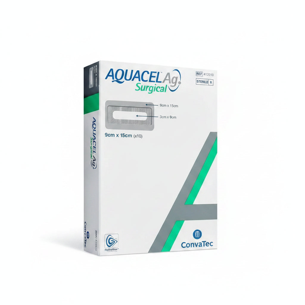 Aquacel Ag Surgical Cover Dressing 9 x 15cm - 10 Pack