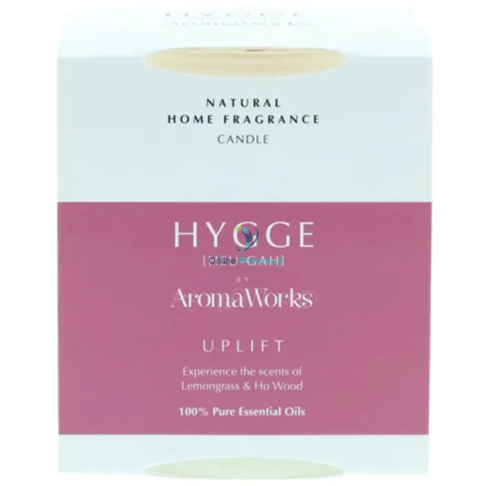 Aromaworks Hygge Candle Uplift Lemongrass And Ho Wood 220Gm Home Fragrance