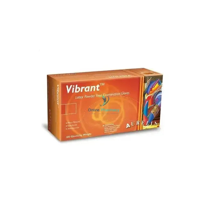Aurelia Vibrant Latex Powder Free Gloves - 100 Pack - OnlinePharmacy