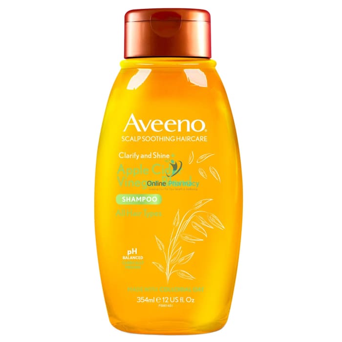 Aveeno Clarify & Shine Apple Cider Vinegar Shampoo - 354ml bottle - OnlinePharmacy