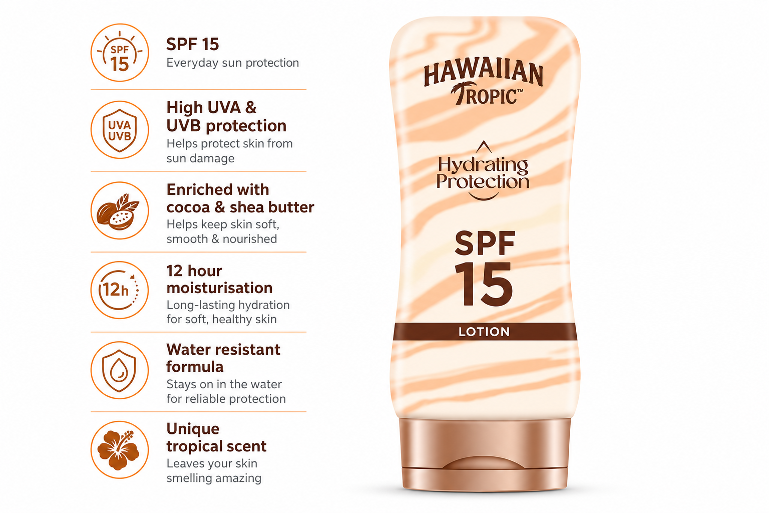 Hawaiian Tropic Silk Hydration Lotion Spf15 - 180ml
