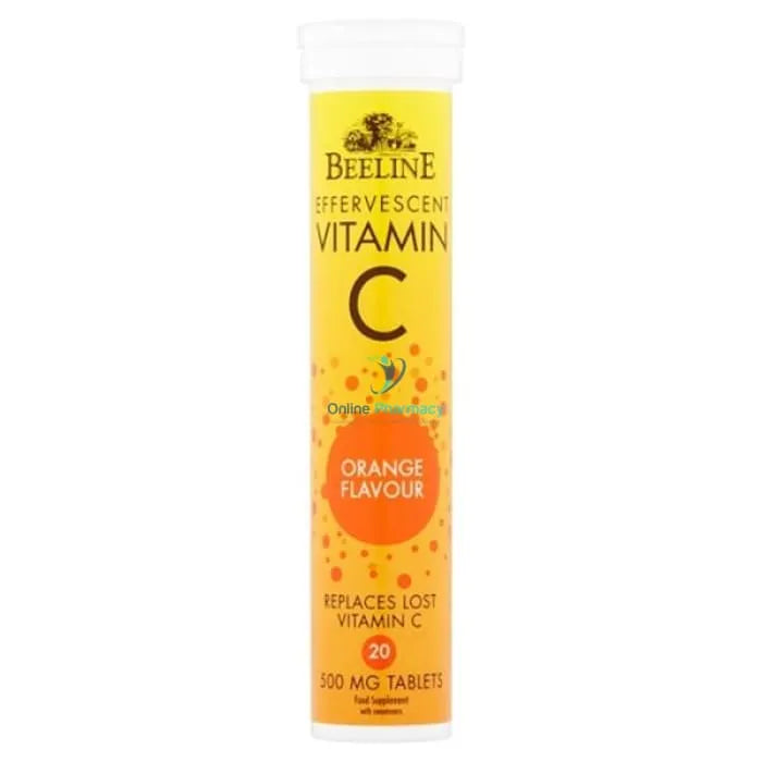 Beeline Vitamin C Effervescent Orange Flavour Tablets 500mg  - 20 Pack
