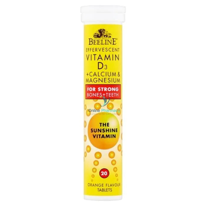 Beeline Vitamin D, Calcium & Magnesium Effervescent Tablets - 20 Pack