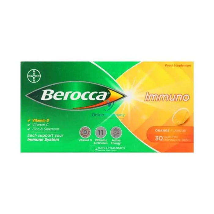 Berocca Immuno Sugar-Free Orange Effervescent Tablets - 15 / 30 Pack Multivitamins