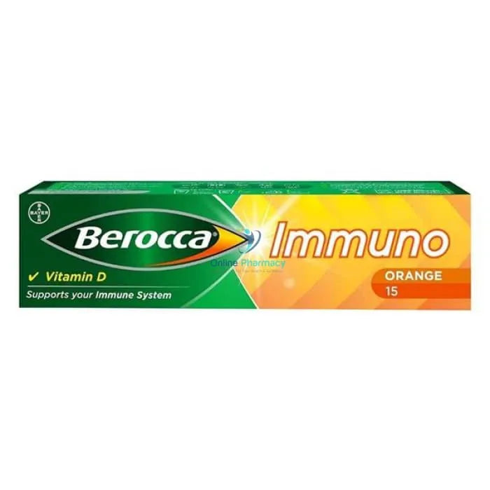 Berocca Immuno Sugar-Free Orange Effervescent Tablets - 15 / 30 Pack Multivitamins