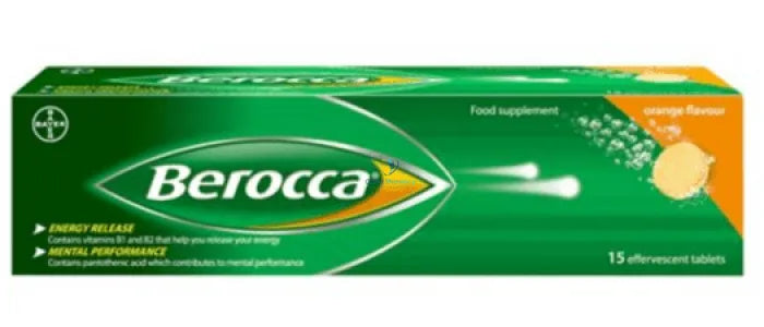 Berocca Orange Multivitamin Effervescent Tablets - 15/30/45 Tablets - OnlinePharmacy