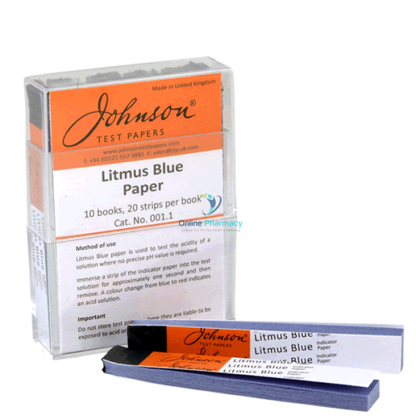 Blue Litmus Paper Strips - 10 Books (200 Total) - OnlinePharmacy