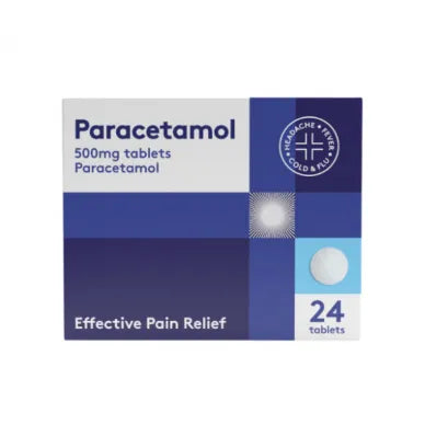 Bluefish Paracetamol 500mg Film Coated Tablets 24 Pack
