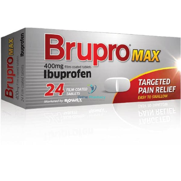 Brupro Max 400Mg Ibuprofen Tablets - 24 Pack Pain Relief