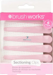 Brush Works Sectioning Clips - 6 Pack Hair Claws &