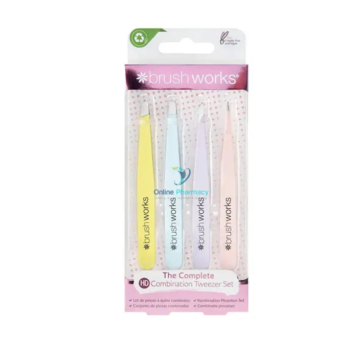 BrushWorks - Combination Tweezer Set - OnlinePharmacy