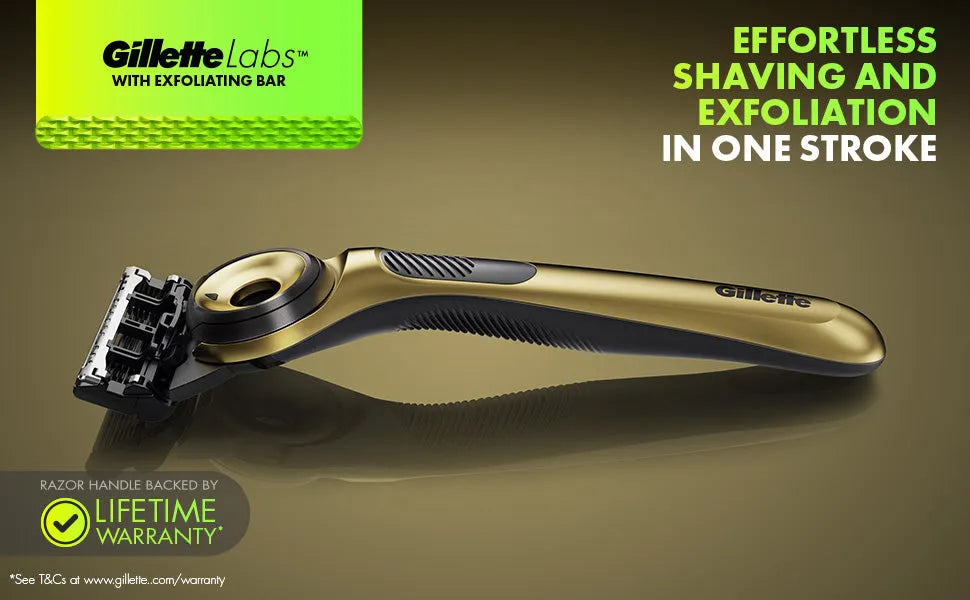 Gillette Labs Exfoliating Gold Razor + Stand