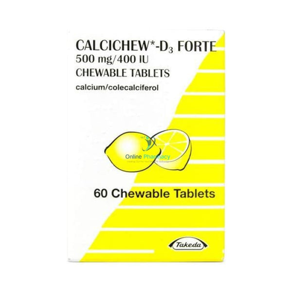Calcichew D3 Forte Chewable Calcium & Vitamin D - 60 Tablets - OnlinePharmacy