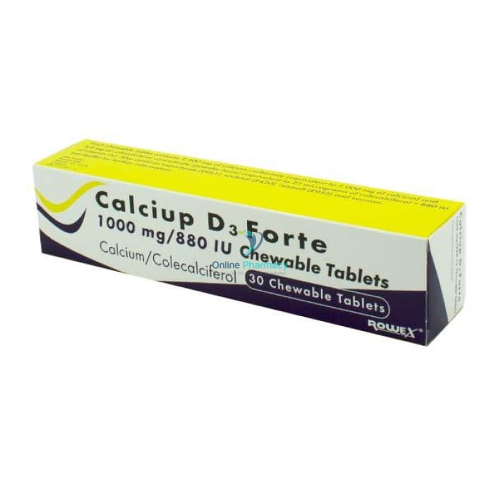 Calciup D3 Forte Chewable Tablets - 30 Calcium/Vit D