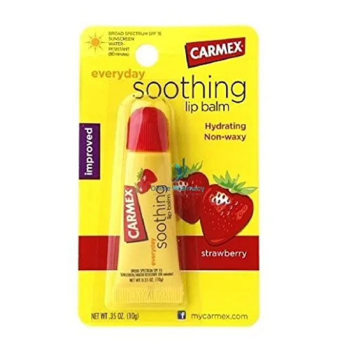 Carmex Lip Balm Strawberry SPF15 Tube - 10g