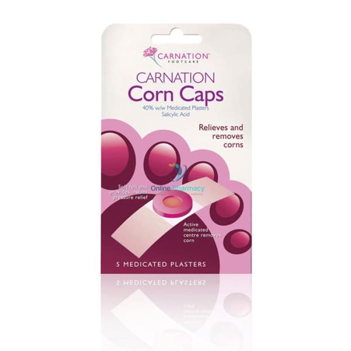 Carnation Corn Caps Medicated Plasters - 5 Pack - OnlinePharmacy