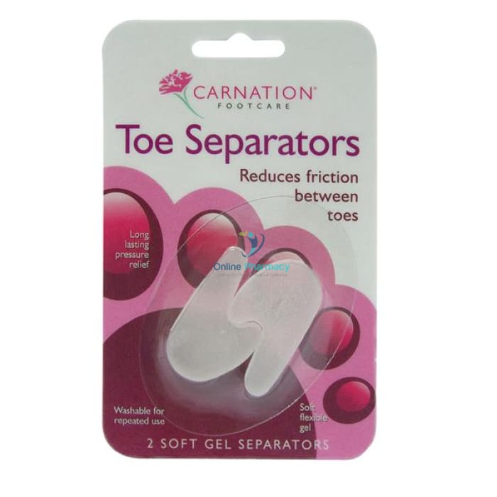 Carnation Gel Toe Separators - 2 Pack - OnlinePharmacy