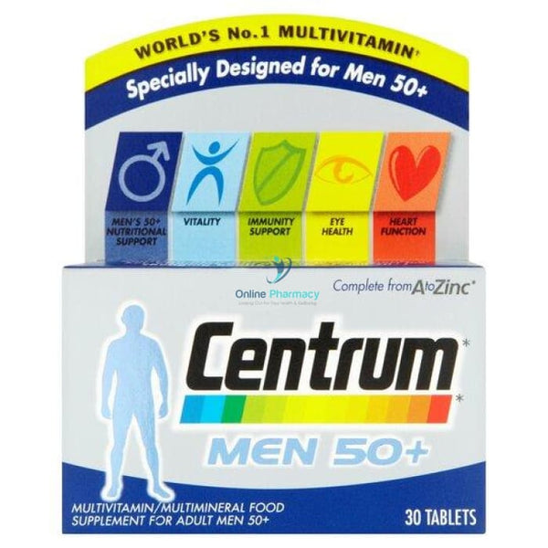 Centrum Men 50+ Multivitamin - 30 Tablets - OnlinePharmacy