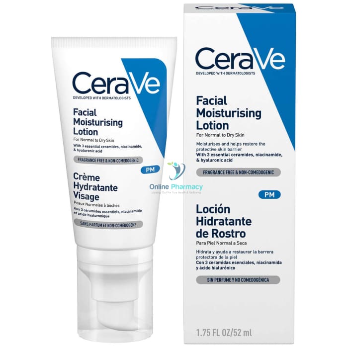 CeraVe Facial Moisturising Lotion PM - 52ml - OnlinePharmacy