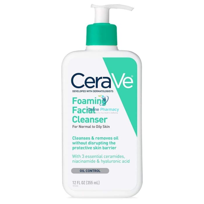 CeraVe Foaming Cleanser - Remove Oil, Dirt and Makeup - OnlinePharmacy