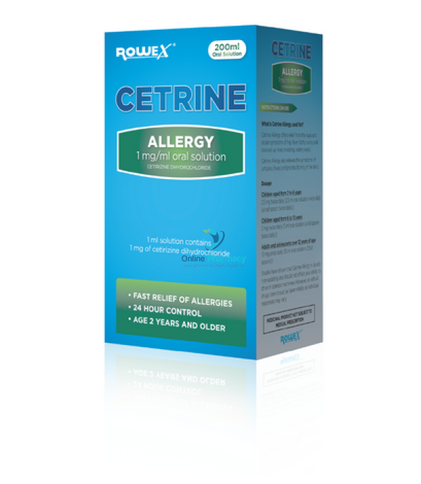 Cetrine Allergy Oral Solution - 200ml - OnlinePharmacy