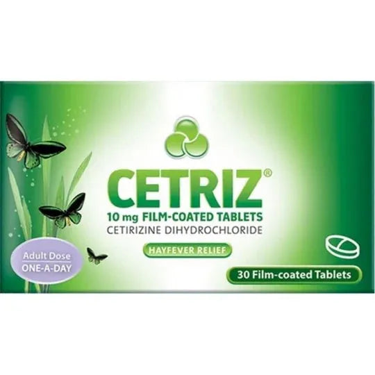 Cetriz Cetirizine Antihistamine Tablets - 30 tablets
