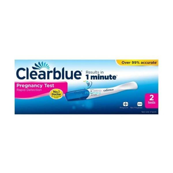 Clearblue Rapid Detection Pregnancy Test - 2 Pack - OnlinePharmacy