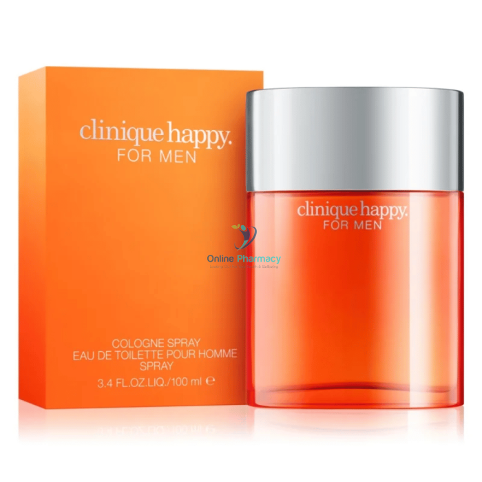 Clinique Happy Mens 100Ml Eau De Toilette Cologne Fragrance