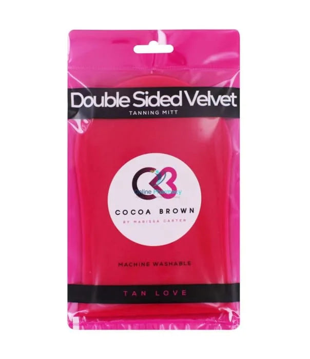Cocoa Brown Double-Sided Pink Velvet Tanning Mitt - 1 pack - OnlinePharmacy