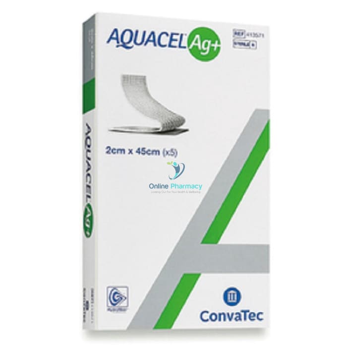 Convatec Aquacel AG+ Ribbon 2cm x 45cm - 5 Pack - OnlinePharmacy