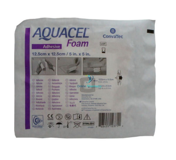 Convatec Aquacel Foam Adhesive Dressings 12.5cm x 12.5cm - 10 Pack - OnlinePharmacy