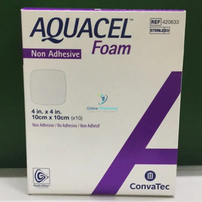 Convatec Aquacel Foam Non Adhesive Dressings 10cm x 10cm - 10 Pack