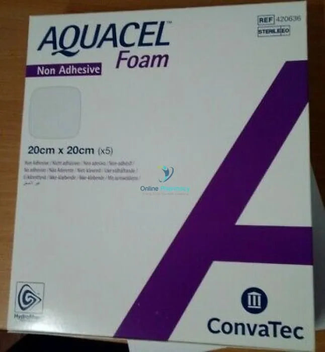 Convatec Aquacel Foam Non Adhesive Dressings 20 cm x 20cm - 5 Pack