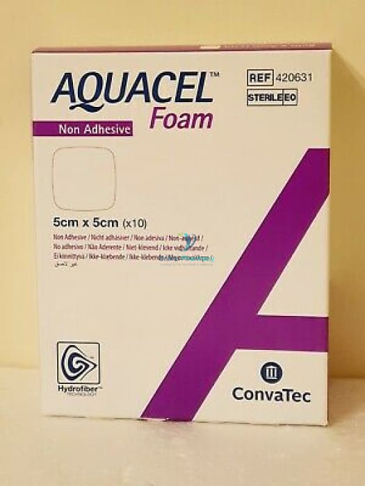 Convatec Aquacel Foam Non Adhesive Dressings 5cm x 5cm - 10 Pack - OnlinePharmacy
