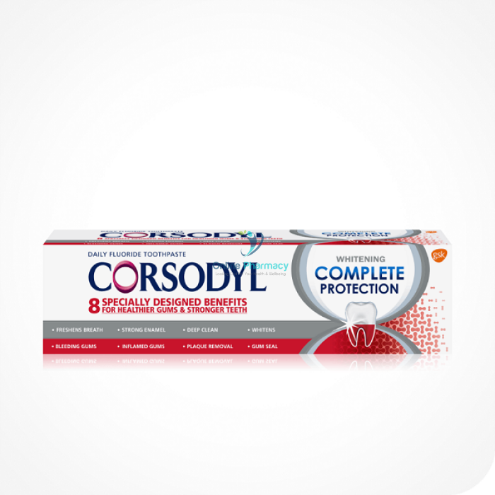 Corsodyl Complete Pro Whitening Toothpaste - 75ml - OnlinePharmacy