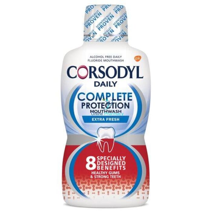 Corsodyl Daily Complete Extra Fresh Mint Mouthwash - 500ml - OnlinePharmacy