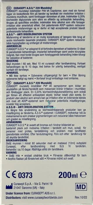 Curasept 0.2% Mouthwash - 200Ml