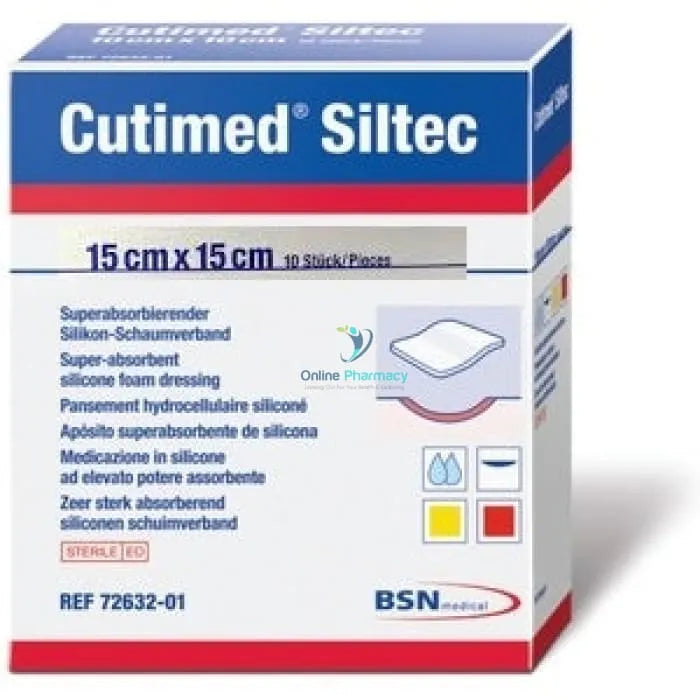 Cutimed Siltec Sorb Dressings -  15cm x 15cm 10 pack