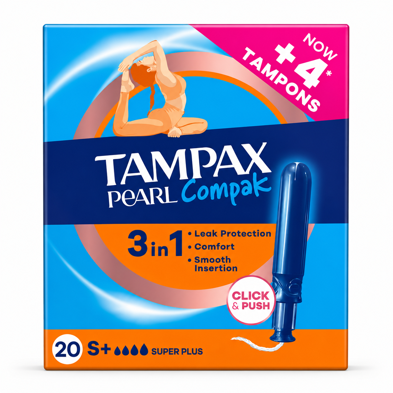 Tampax Pearl Compak Super Plus - 20 Pack