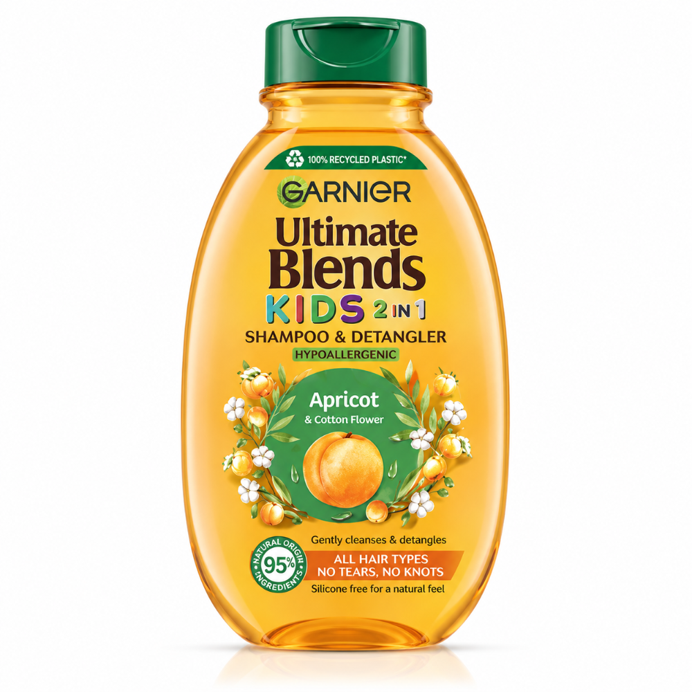 Garnier Ultimate Blends Kids 2-In-1 Apricot Shampoo - 250ml