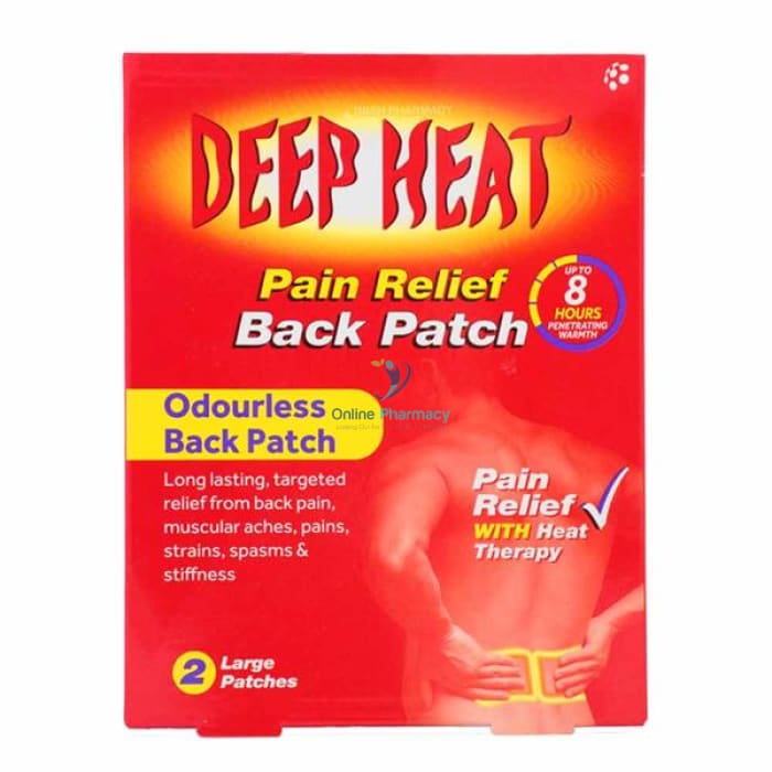 Deep Heat Pain Relief Back Patch - 2 Pack - OnlinePharmacy