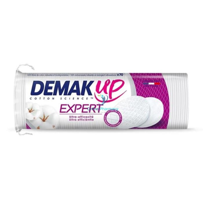 Demak Up Expert Cotton Pads (Round) - 70 Pack - OnlinePharmacy