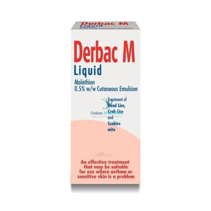 Derbac M Malathion Liquid For Lice and Scabies - 150ml