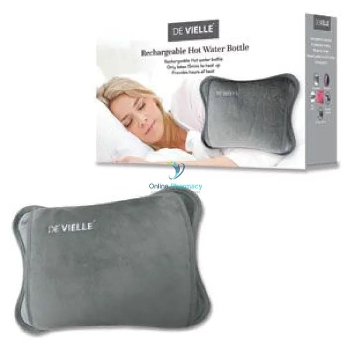 DeVielle Rechargeable Hot Water Bottle - Grey - OnlinePharmacy