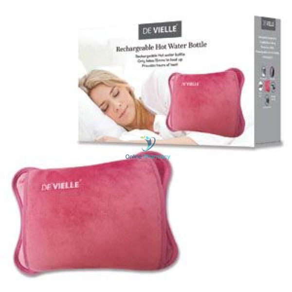 DeVielle Rechargeable Hot Water Bottle - Pink - OnlinePharmacy