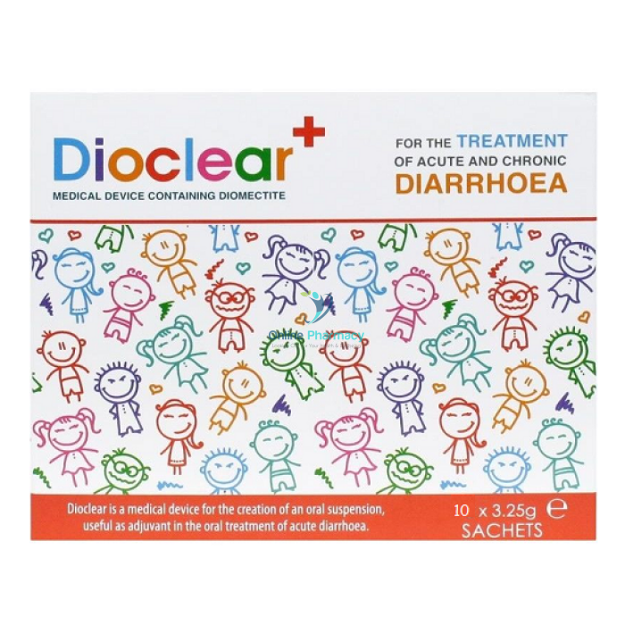 Dioclear Diarrhoea Treatment (Diosmetictite) Safe for 1 year+ 10 Sachets - OnlinePharmacy