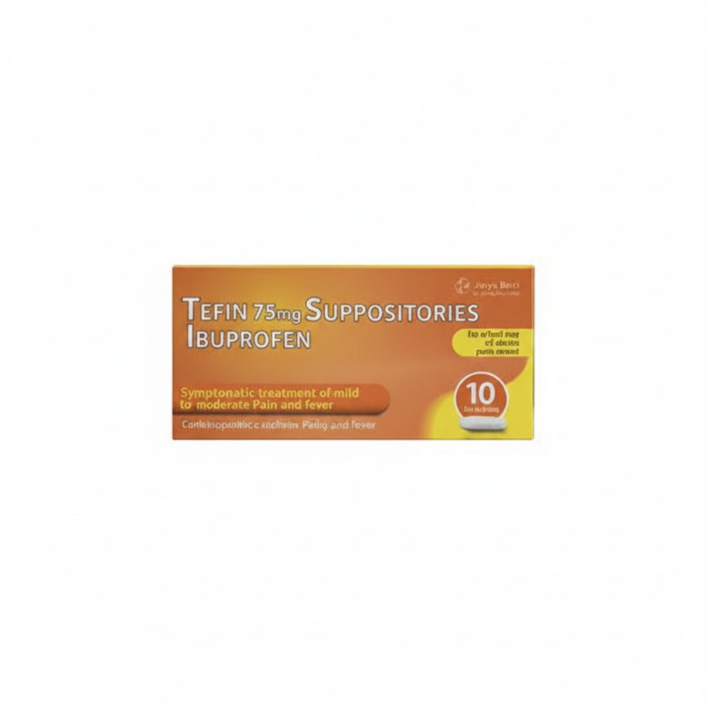 Tefin 75mg Ibuprofen Suppositories - 10 Pack