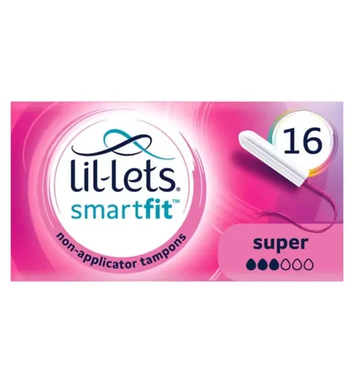 Lil-Lets Non-Applicator Tampons (SmartFit) Super- 16 pack