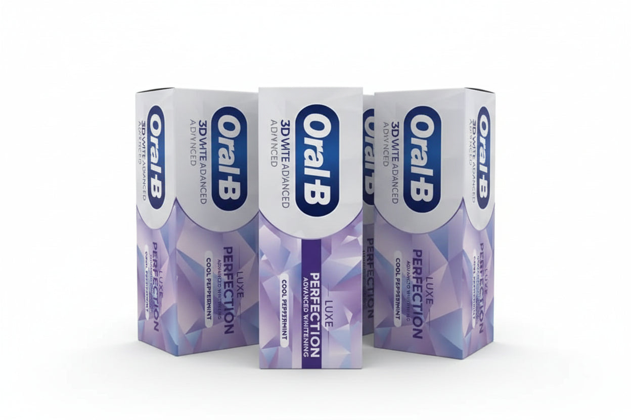 Oral-B 3D White Luxe Perfection Toothpaste 75ml x 3 Pack Bundle
